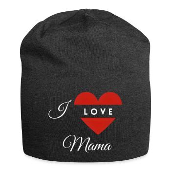 Forme de coeur avec message d’amour pour maman - Bonnet en jersey - charbon - Devant
