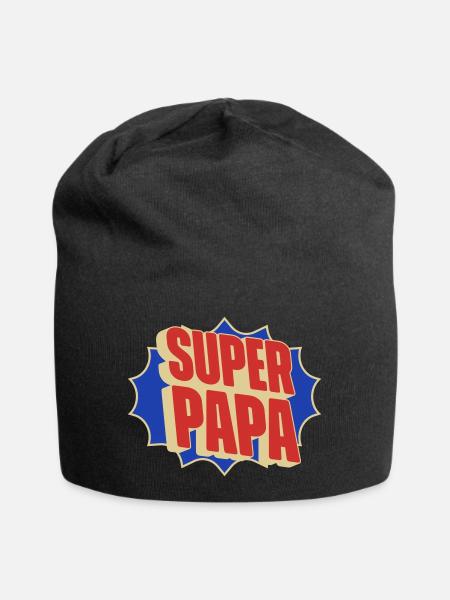 Super Papa - Bonnet en jersey - noir
