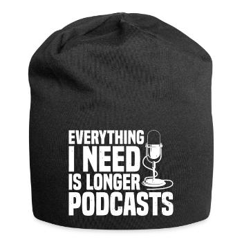 Podcast Podcasting Kit Podcaster Supplies Podcast - Jersey Beanie - black - Front