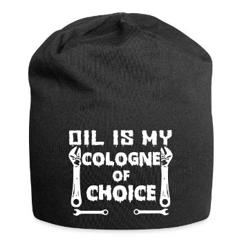 Öl Ist Mein Duft Der Wahl - Mechaniker - Jersey-Beanie - Schwarz - Vorne