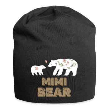 Mimi Ours Maman Maman Floral Bonne fête des mères - Bonnet en jersey - noir - Devant