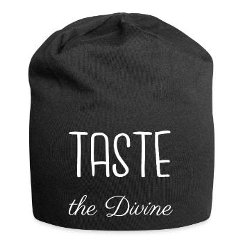 flavor combinations culinary pleasure statement - Jersey-Beanie - Schwarz - Vorne