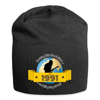 33. Anniversaire Rocking this planet since 06/1991 - Bonnet en jersey - noir - Devant