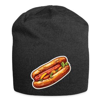 Bratwurst im Brötchen - Jersey-Beanie - Anthrazit - Vorne
