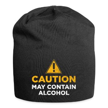 Caution may contain alcohol - Jersey Beanie - black - Front