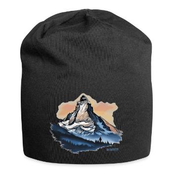Matterhorn Souvenir Andenken Online-Shop - Jersey-Beanie - Schwarz - Vorne
