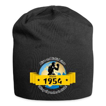 70. Geburtstag Vivant depuis 08/1954 - Bonnet en jersey - noir - Devant