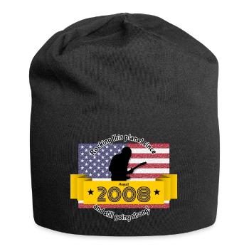 16. Birthday Rocking this planet since 08/2008 - Jersey Beanie - black - Front