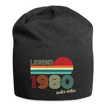 Legend 1980's Birthday Shirt Gift Anniversary - Jersey Beanie - black - Front