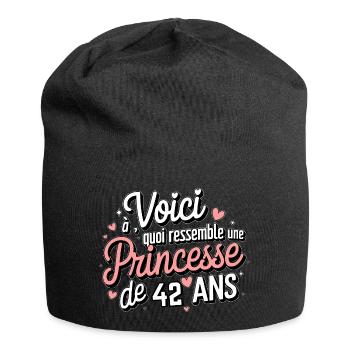 Princess 42 years old - Jersey Beanie - black - Front
