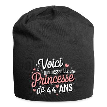 Princess 44 years old - Jersey Beanie - black - Front