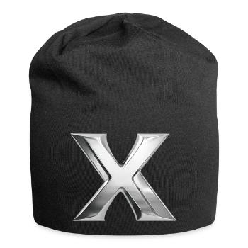 Chrome ,, X " Metallic - Jersey-Beanie - Schwarz - Vorne