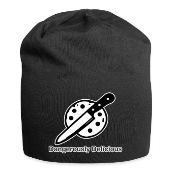 Keks und Messer - Gefährlich leckeres Design - Jersey-Beanie - Schwarz - Vorne