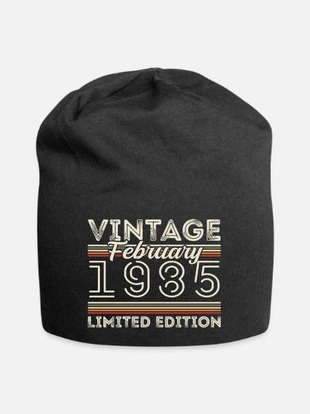 Février 1985 Cadeau d’anniversaire - Février 1985 - Bonnet en jersey - noir