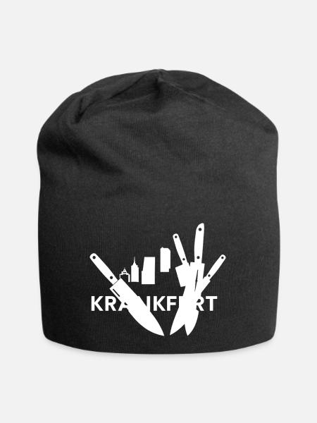 Frankfurt = Krankfurt - Jersey-Beanie - Schwarz