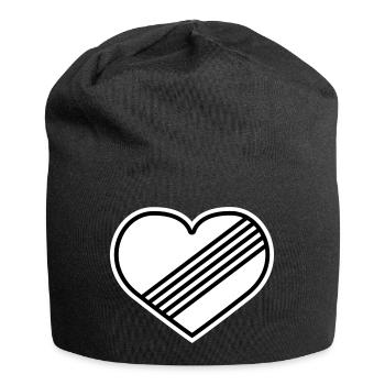 Vollgas Herz gegen Tempolimit - Jersey-Beanie - Schwarz - Vorne