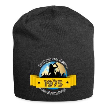 50. Geburtstag Rocking the crowd since 06/1975 - Jersey-Beanie - Anthrazit - Vorne