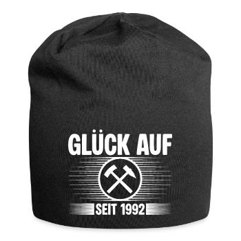 Glueck auf seit 1992 - Jersey-Beanie - Schwarz - Vorne