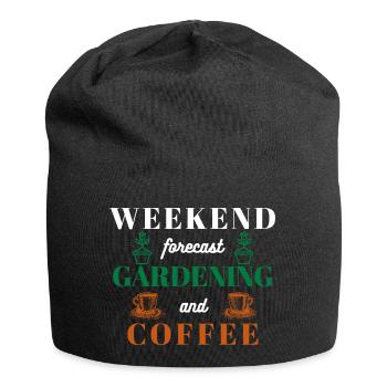 Garten-Spruch - Jersey-Beanie - Schwarz - Vorne