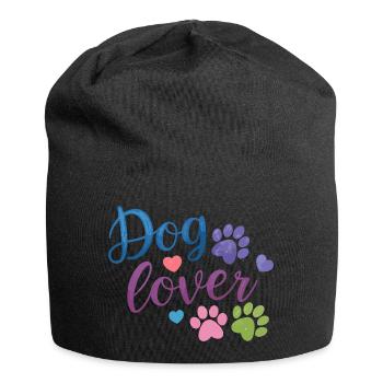 Amoureux des chiens - Bonnet en jersey - noir - Devant