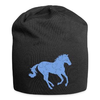 Galloping Horse - Jersey Beanie - black - Front