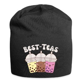 Best-Teas cute kawaii bubble tea boba tea - Jersey-Beanie - Schwarz - Vorne
