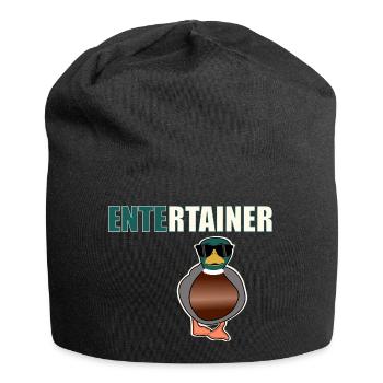 Entertainer Ente - Jersey-Beanie - Schwarz - Vorne