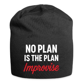 Motivational Message No Plan - Jersey Beanie - black - Front