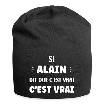 Si Alain dit que c'est vrai - Bonnet en jersey - noir - Devant
