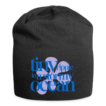 Tiny ripple in a stormy ocean (lavender) - Jersey Beanie - black - Front