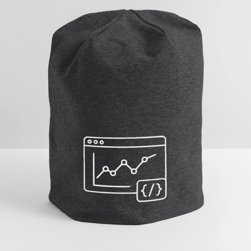 Web Analyse Chart Coding Browser Vektor Jersey-Beanie