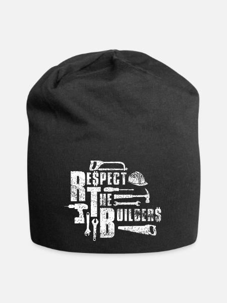 Respektieren Sie die Erbauer - Jersey-Beanie - Schwarz