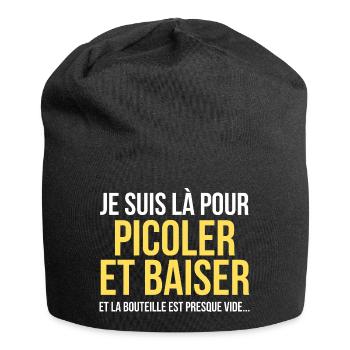 Picoler Baiser Humour Adulte - Bonnet en jersey - noir - Devant