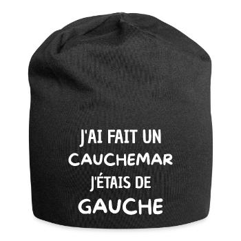Humour onirique au contraste inattendu - Bonnet en jersey - noir - Devant