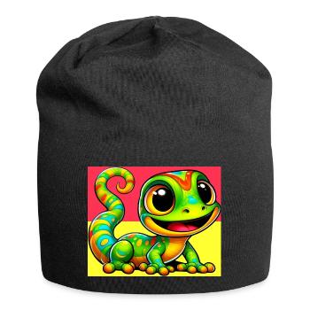 Gecko - Jersey-Beanie - Schwarz - Vorne