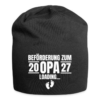 Beförderung zum Opa 2027 Loading - Jersey-Beanie - Schwarz - Vorne
