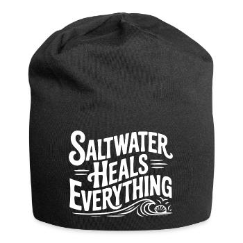 L’eau salée guérit tout - Bonnet en jersey - noir - Devant