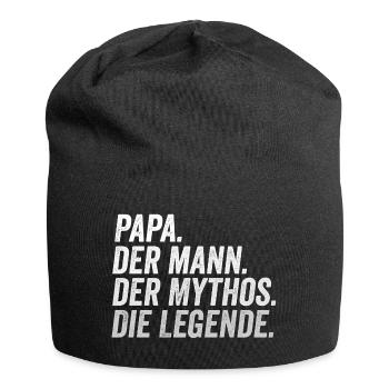 Papa Mann Mythos Legende - Jersey-Beanie - Schwarz - Vorne