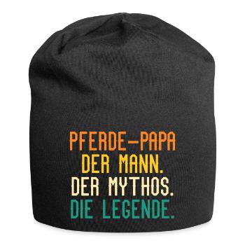 Reiten Papa Vater Pferdeliebhaber Reiterhof Pferde - Jersey-Beanie - Schwarz - Vorne