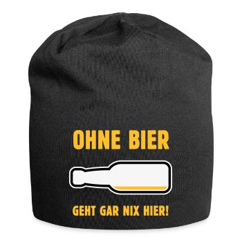 Ohne Bier Geht Gar Nix Hier! (Bierchen / NEG 3C) - Jersey-Beanie - Schwarz - Vorne