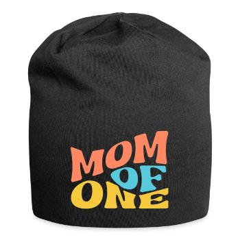 Mom of One - Jersey Beanie - black - Front