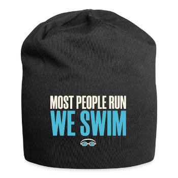 Compétition de natation Cadeau de l’équipe de natation des mères natation - Bonnet en jersey - noir - Devant