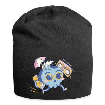 Skull Beach Themed Design - Jersey Beanie - black - Front