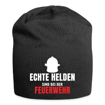 Feuerwehr echte Helden sind bei der Freiwillige - Jersey-Beanie - Schwarz - Vorne