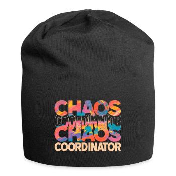 Chaos Koordinator Bunt Lustiger Spruch - Jersey-Beanie - Schwarz - Vorne