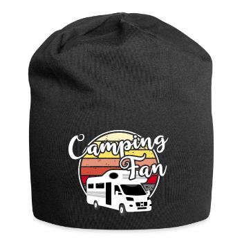 Camping Fan Motorhome Camper - Jersey Beanie - black - Front