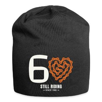 60 Years Bicycle Still Riding Birthday Gift - Jersey Beanie - black - Front