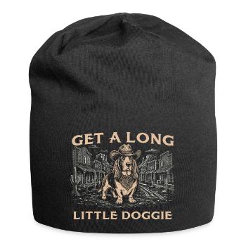 Get A Long Little Doggie - Basset Hound Dog Dad - Jersey Beanie - black - Front