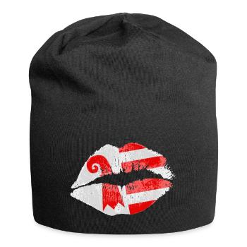 Kuss (Jura) - Jersey-Beanie - Schwarz - Vorne