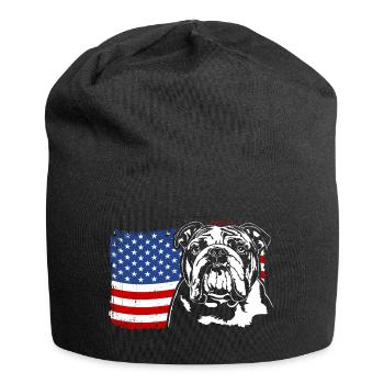 Bouledogue anglais Amérique Flag Dogs Wilsigns - Bonnet en jersey - noir - Devant